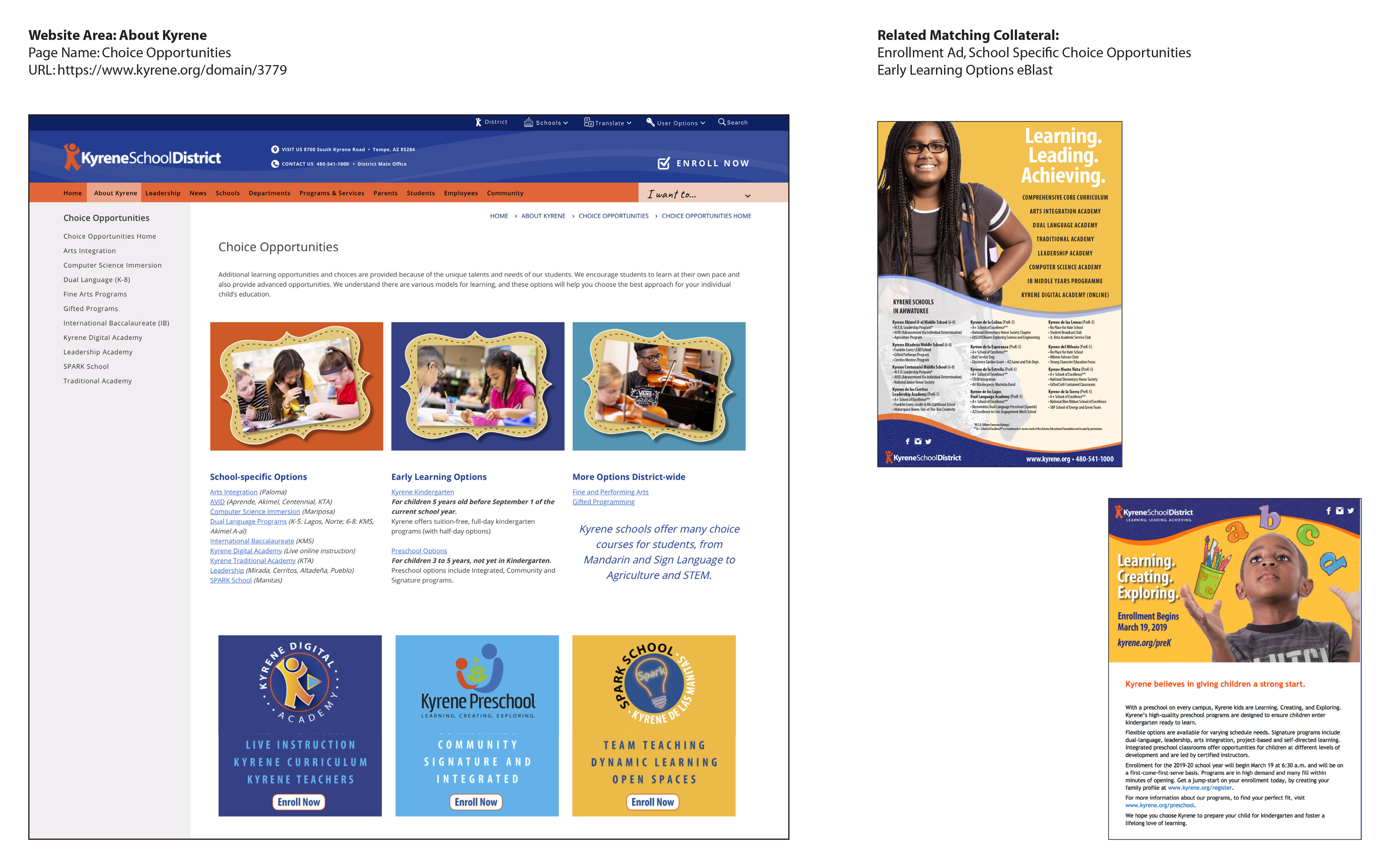 featured image three:Kyrene School District Website and Collateral Makeover