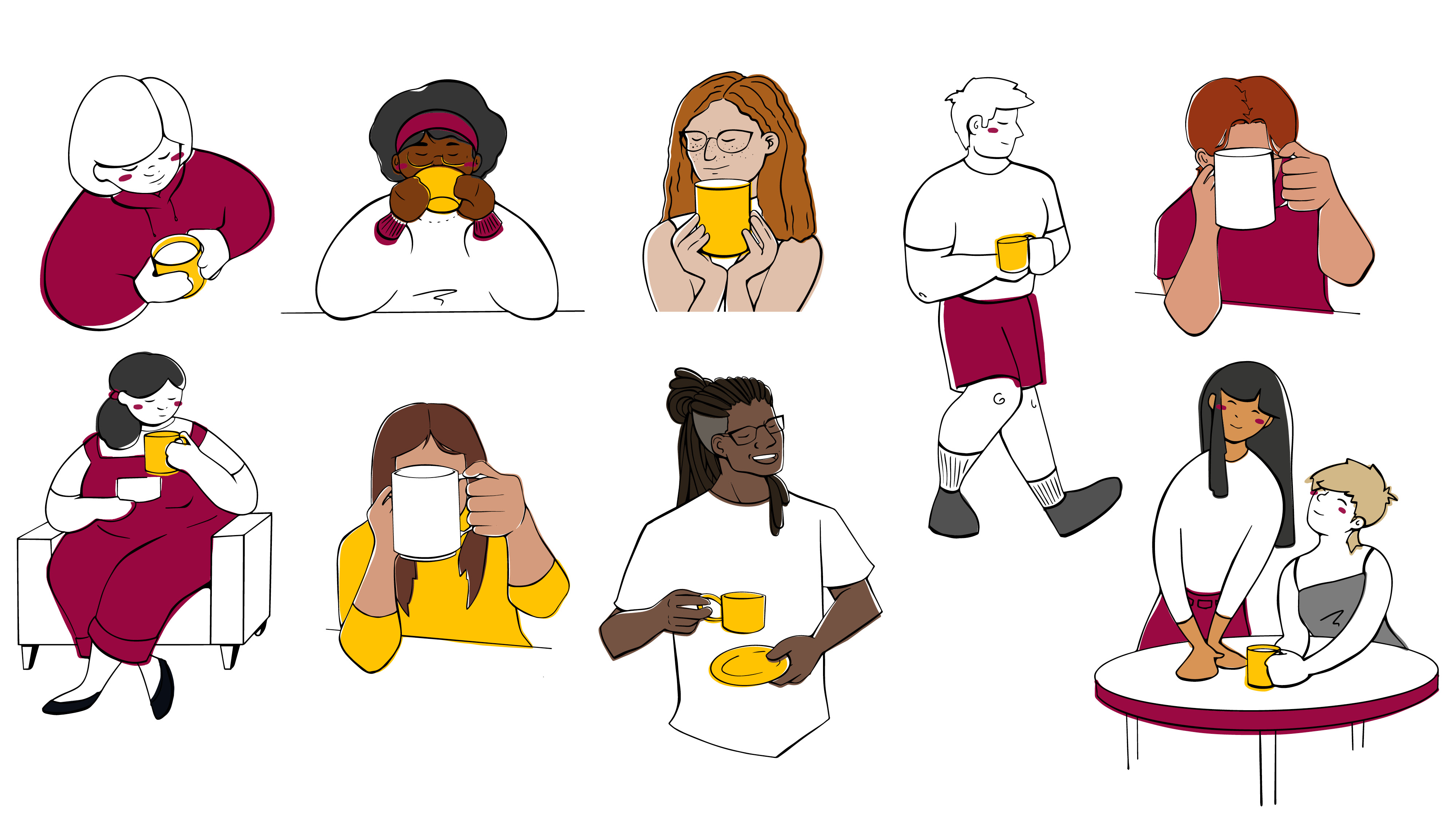 featured image four:Give A Latte Campaign Illustrations & Web Design