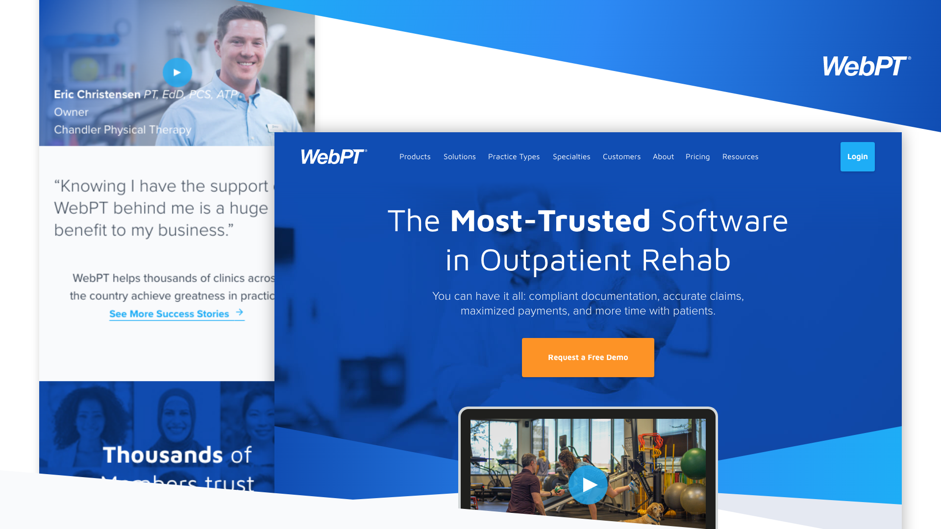 featured image:WebPT Website Redesign