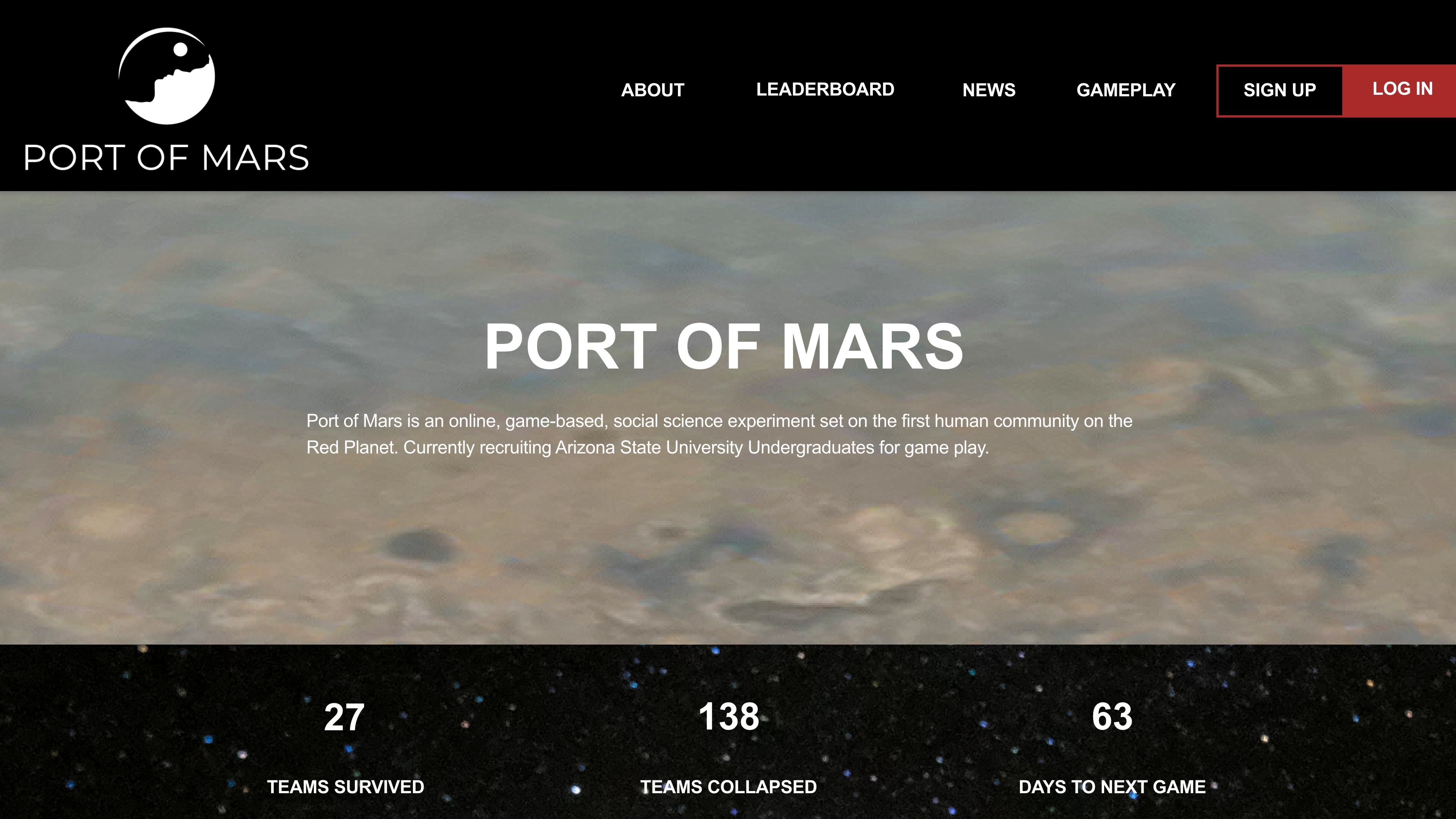 featured image four:Port of Mars Website Redesign and Prototype