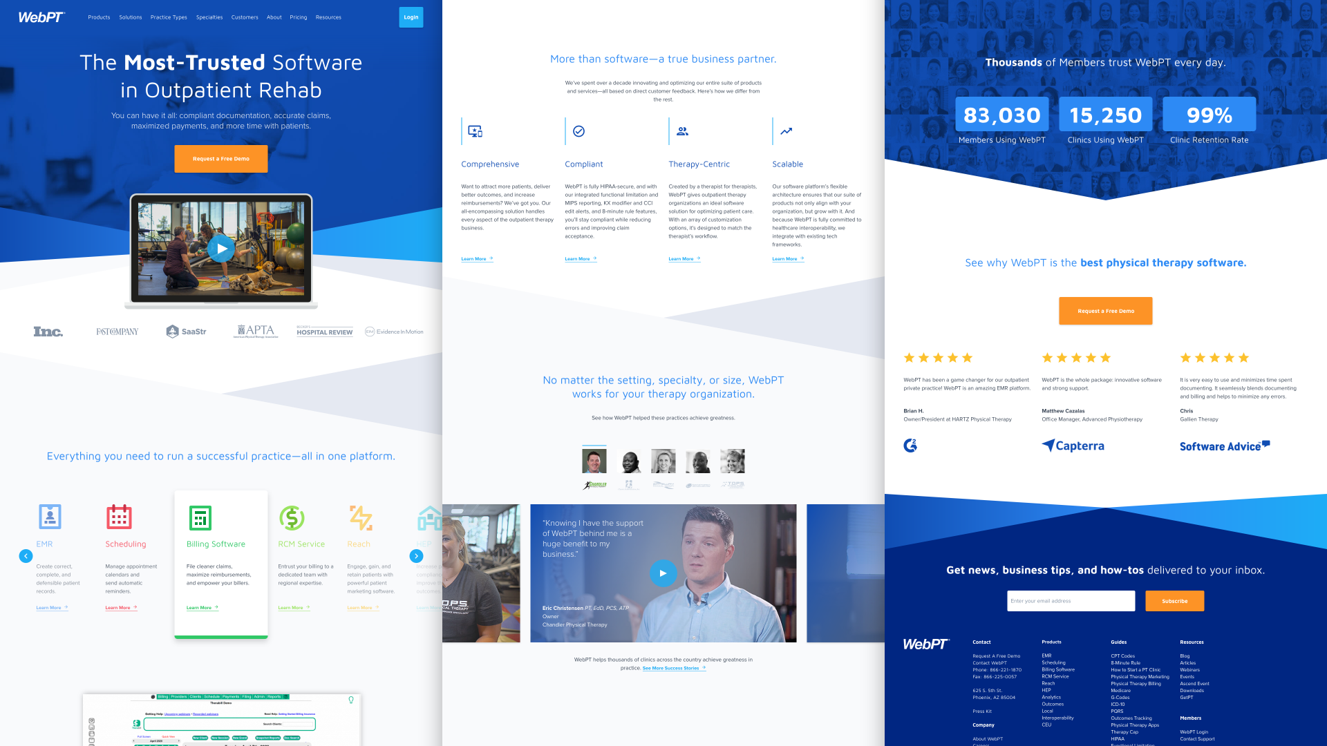 featured image two:WebPT Website Redesign