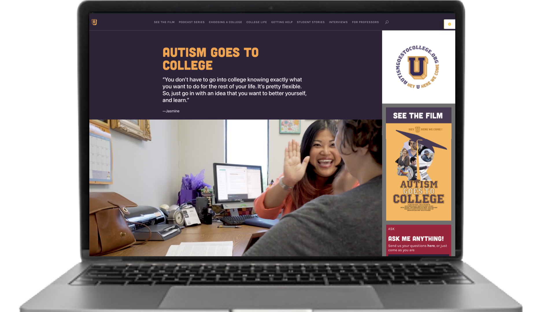featured image:Autism Goes To College website
