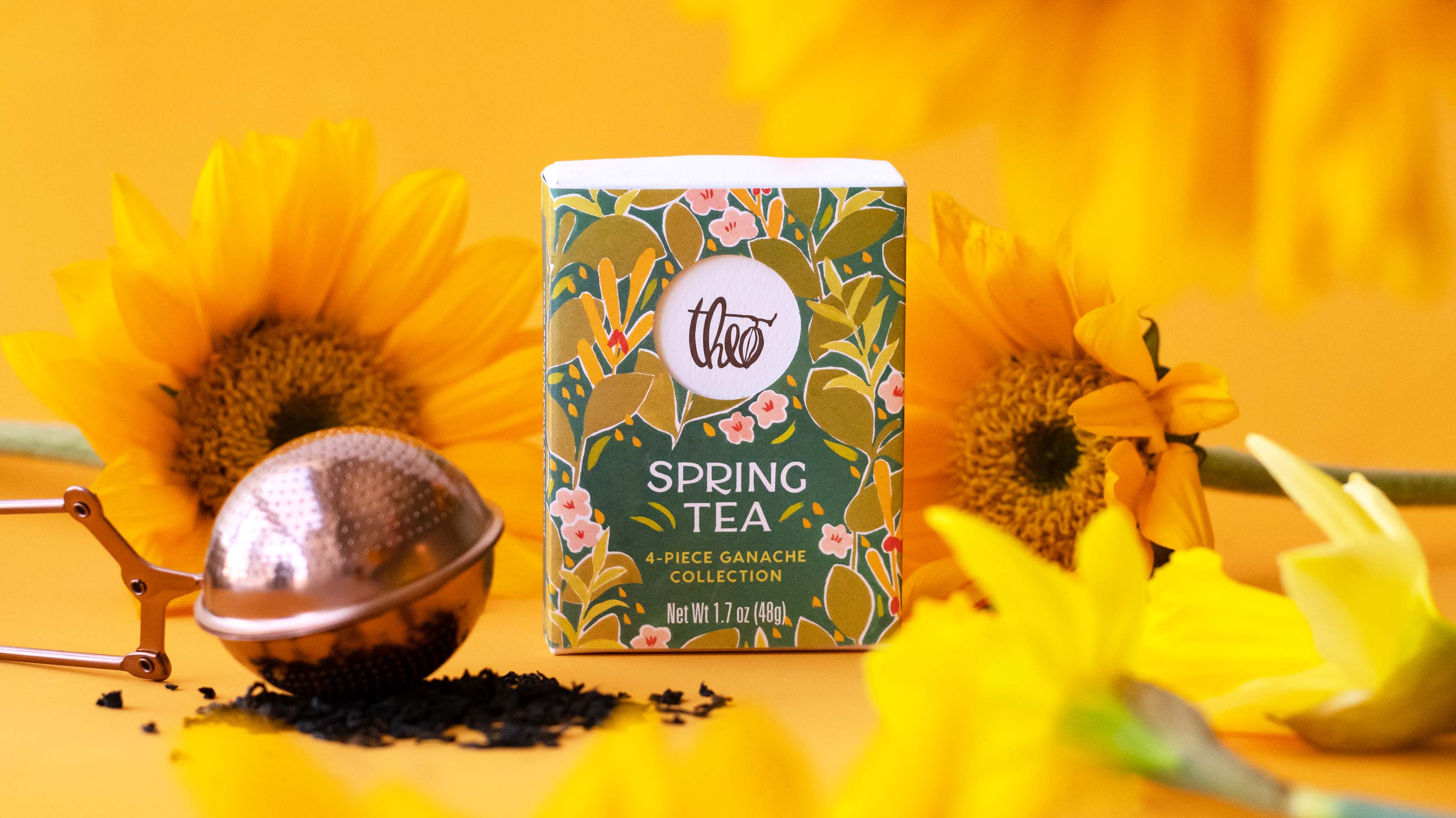featured image three:Theo Chocolate Spring Tea Confection Collection Packaging
