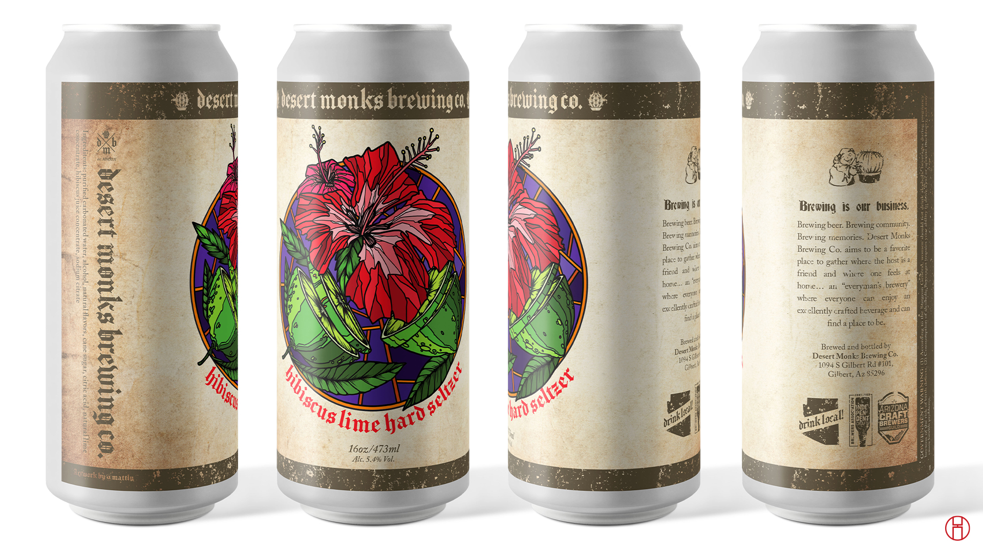 featured image three:Desert Monks Brewing: Hibiscus Lime Hard Seltzer