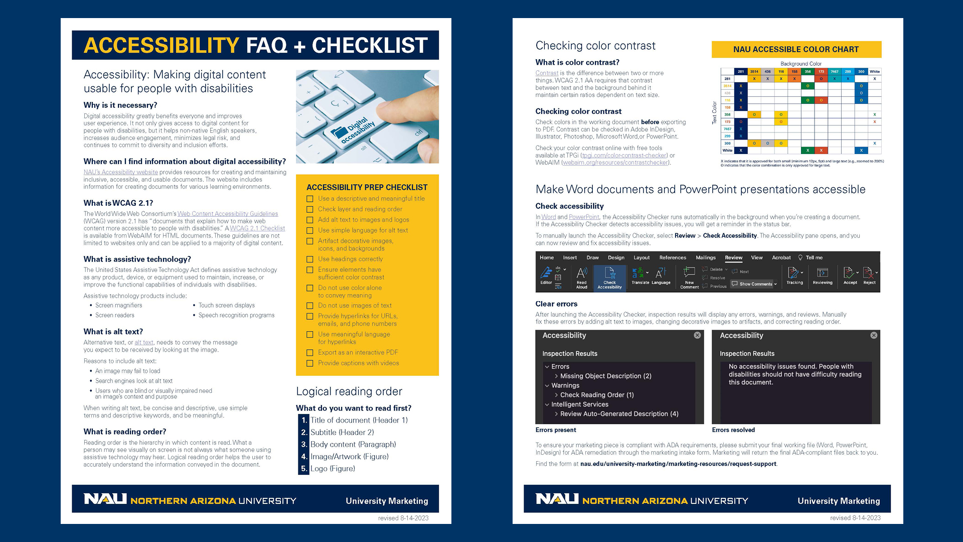 featured image two:Northern Arizona University Accessibility FAQ