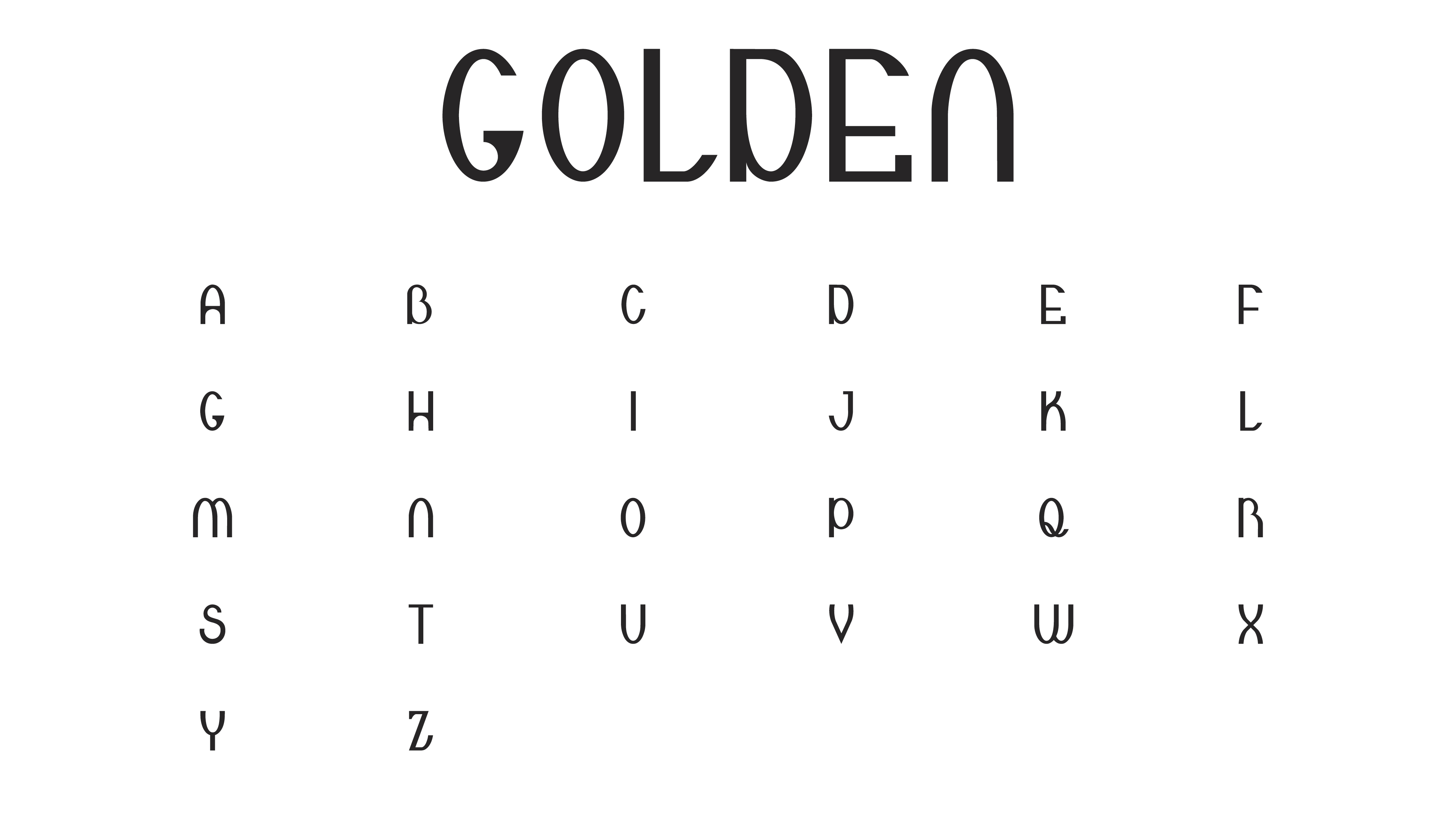 featured image three:Golden Typeface