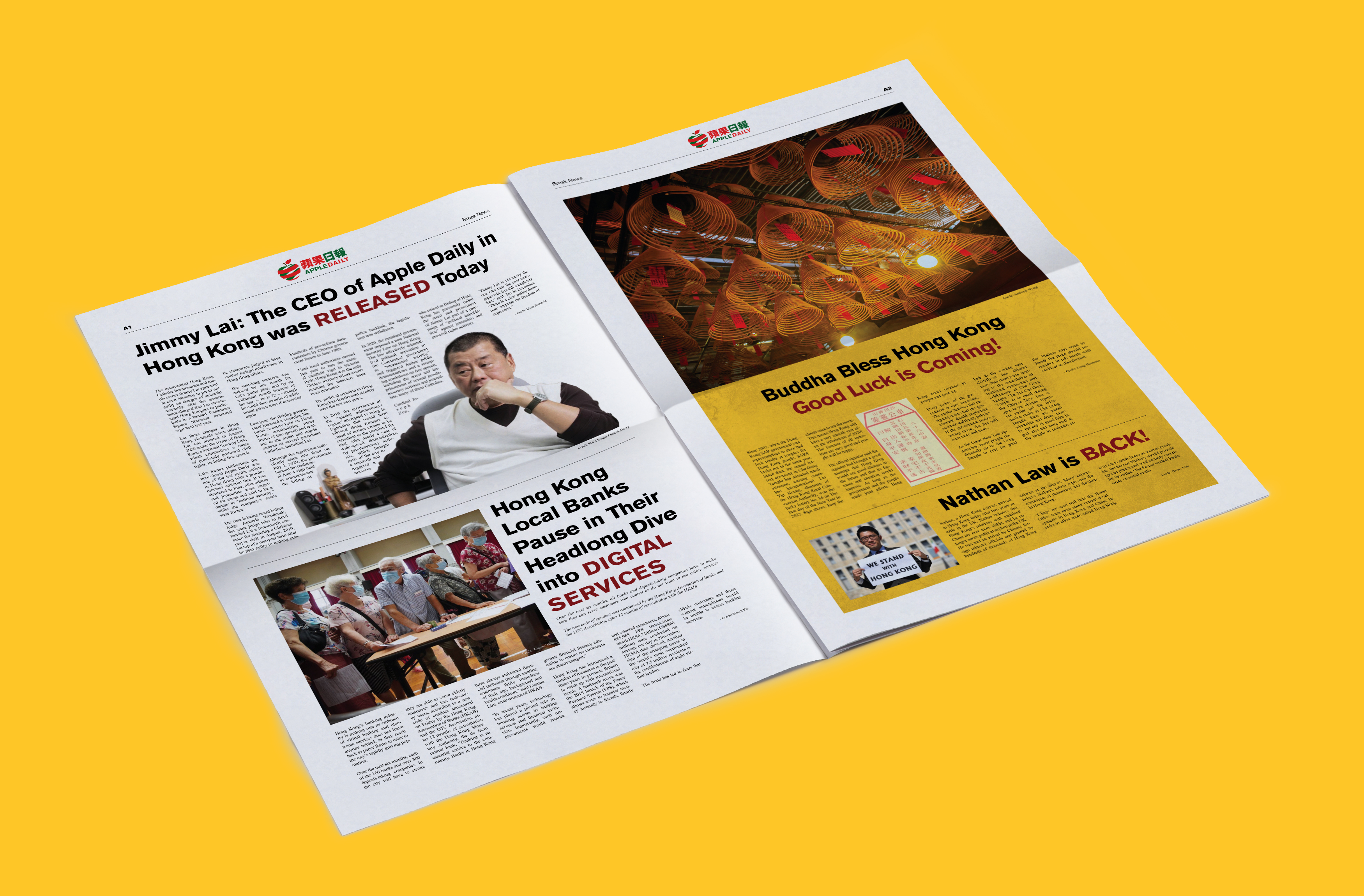 featured image two:Hong Kong Apple Daily Redesign Project