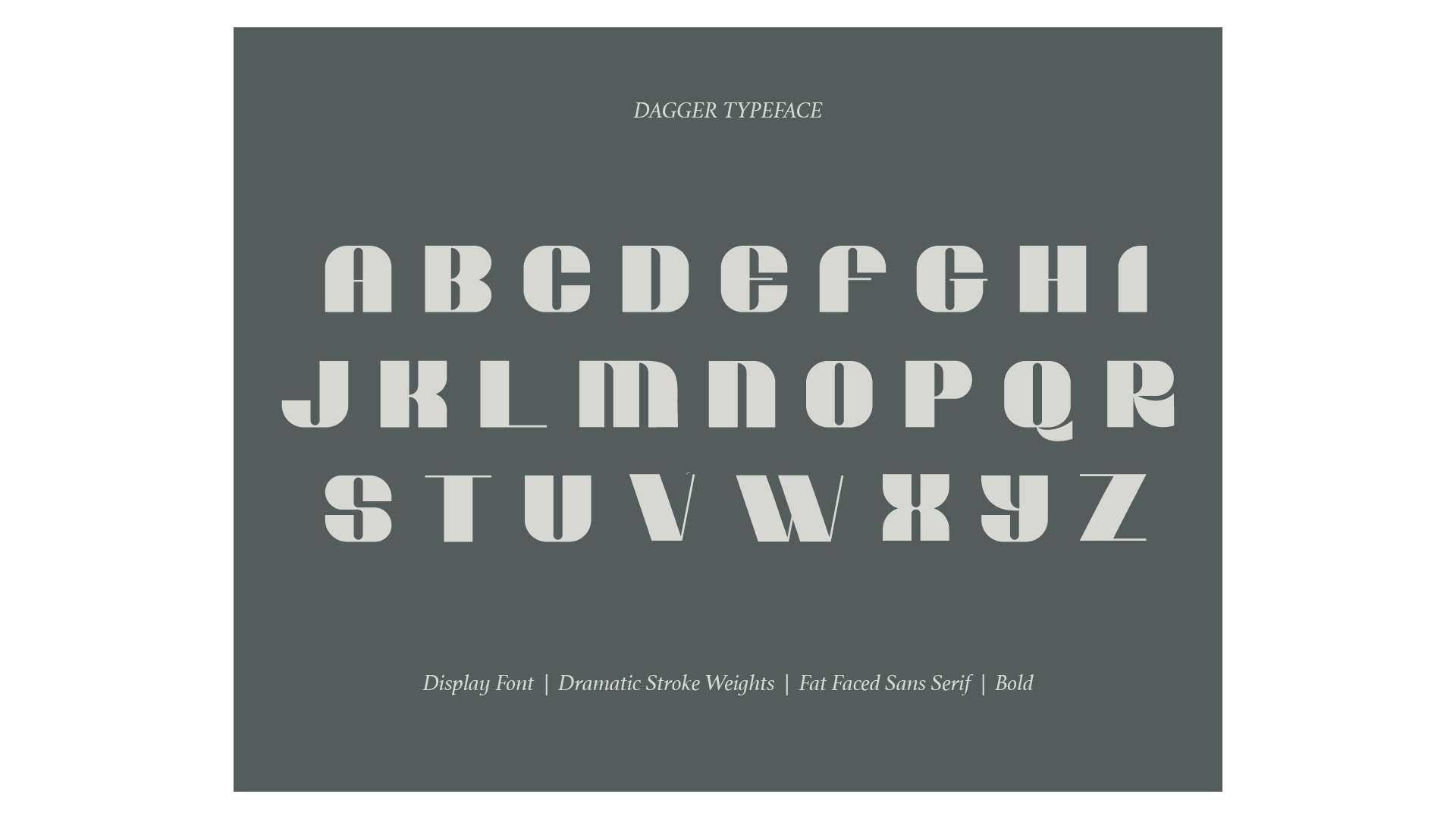 featured image two:Dagger Typeface
