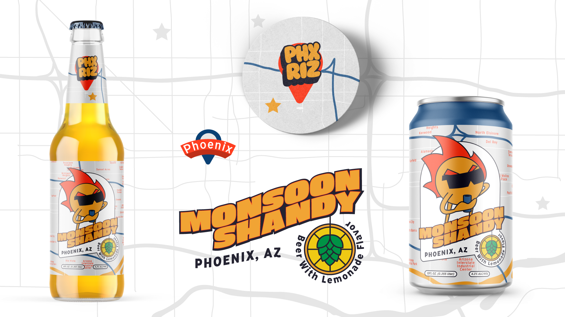featured image four:PHX RIZ Brewery Branding