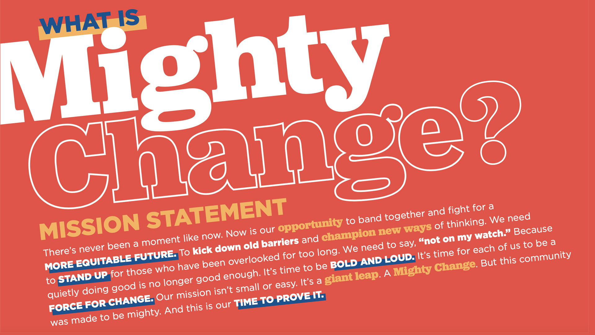 featured image:Mighty Change
