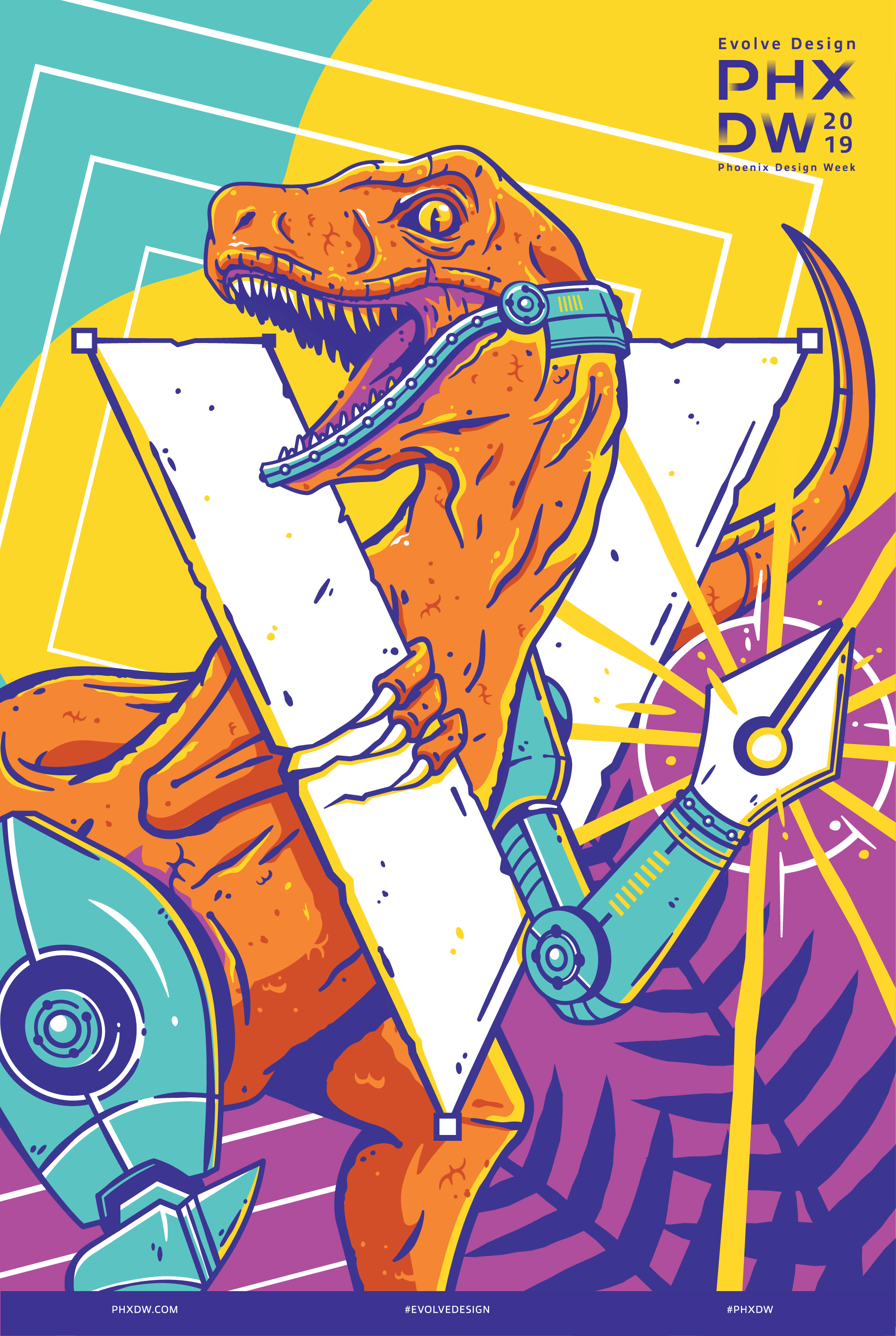 featured image three:PHXDW 2019 EVOLVE Conference Velociraptor Poster