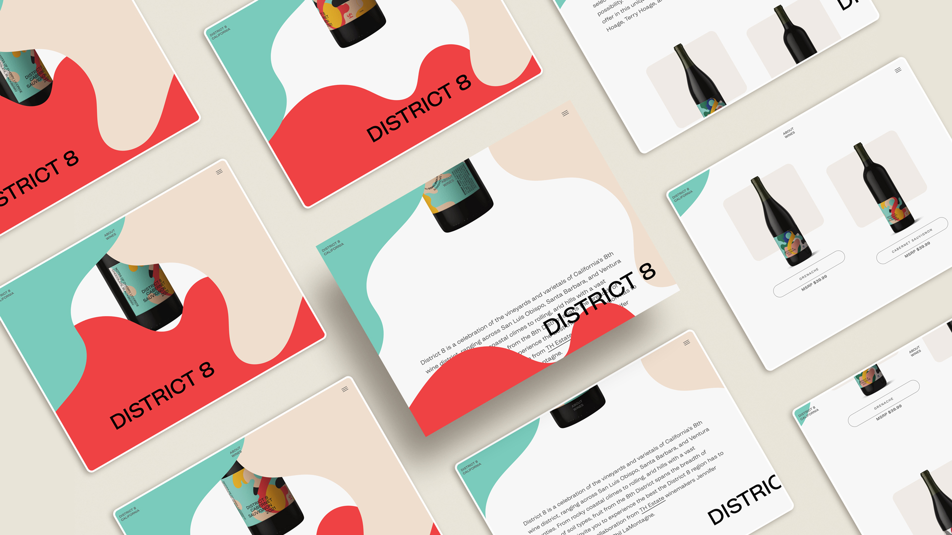 featured image three:District 8 Brand Identity + Packaging + UX