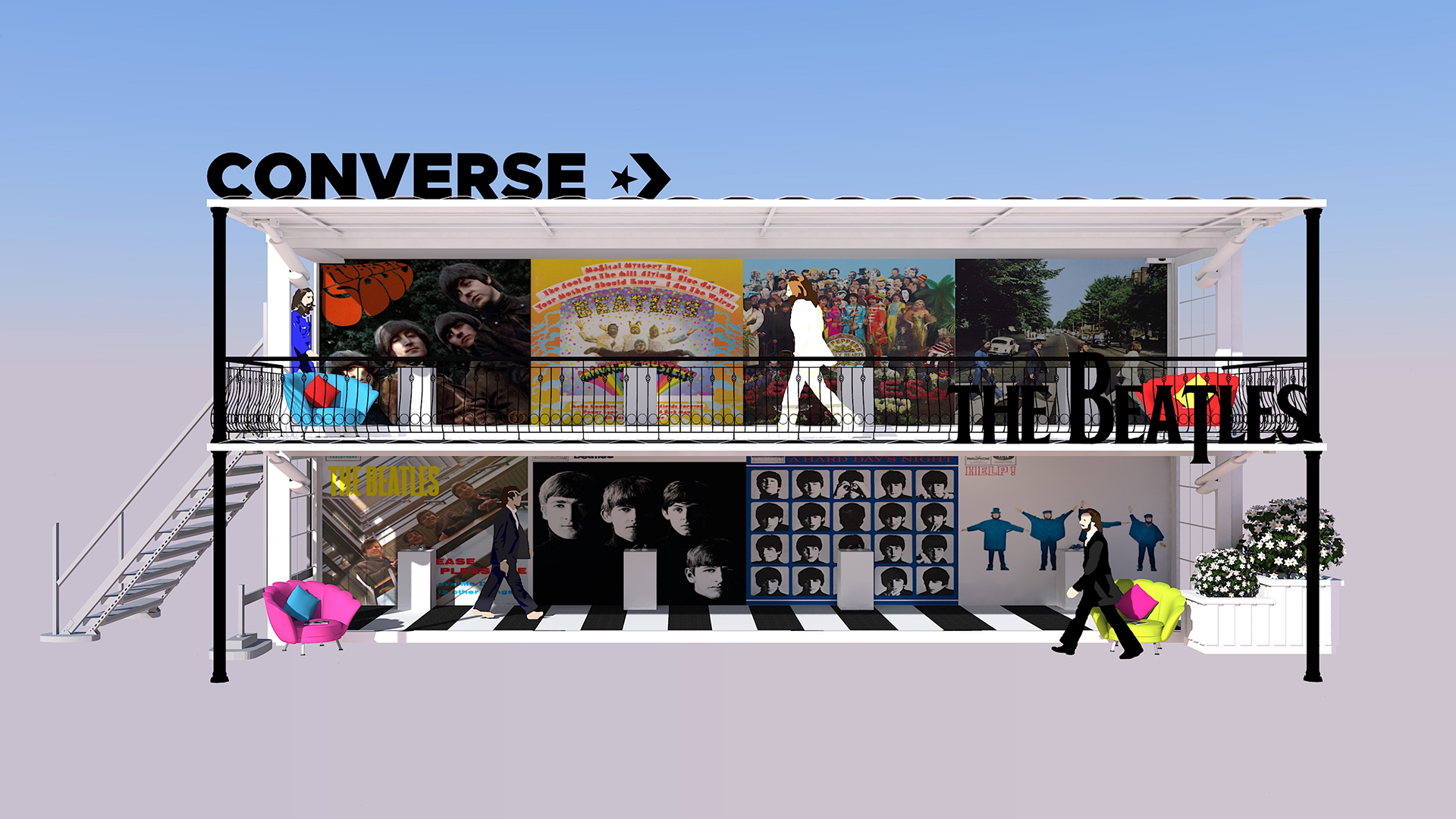 featured image:The Beatles x Converse Pop Up Exhibition